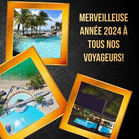 Vue Mer & Acces Direct A La Plage Avec Magnifique Piscine Surveillee Par Un Maitre Nageur Saint-Francois  Exterior foto